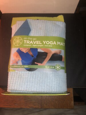 GAIAM Foldable Travel Yoga Mat Super Compact Light-weight Non-skid
