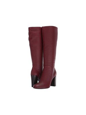 

KENNETH COLE NEW YORK Женские темно-бордовые кожаные сапоги Justin на блочном каблуке, Maroon, KL05629LE