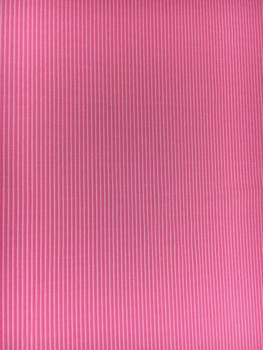 Vintage Pink White Stripe Polyester Fabric 3 1/2Yrds 60