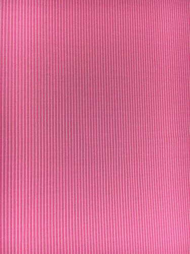 Vintage Pink White Stripe Polyester Fabric 3 1/2Yrds 60