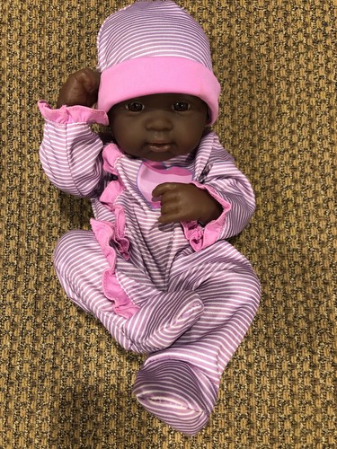 Berenguer La Newborn Realistic African American Baby Doll Pink Clothing
