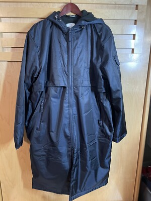 Adoretex Unisex Snow Rain Parka Jacket Sz L Full Zip Adjustable Hooded Blue