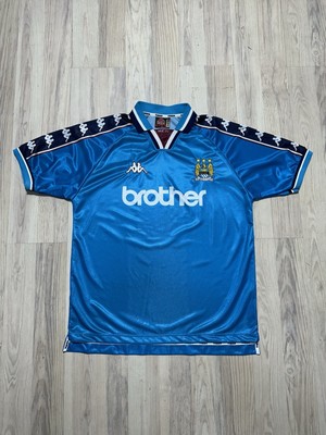 マンチェスターシティ　ユニフォーム　brother kappa Kappa Manchester City 1997/1998 Home Football Shirt Soccer