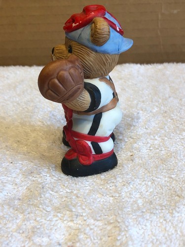 Home Interiors And Gifts Bear Baseball Catcher Figurine