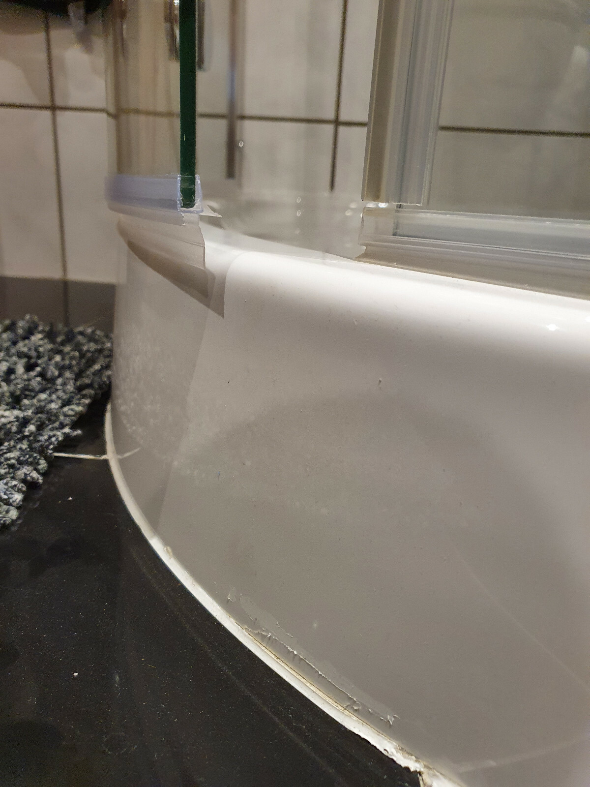 Duschdichtung gebogen Runddusche Viertelkreis