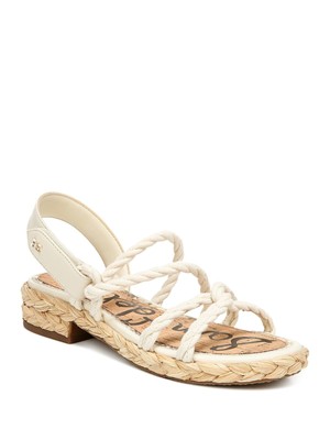 

SAM EDELMAN Женские кожаные эспадрильи цвета слоновой кости Cristan на блочном каблуке 5,5, Цвет слоновой кости, H0258M1