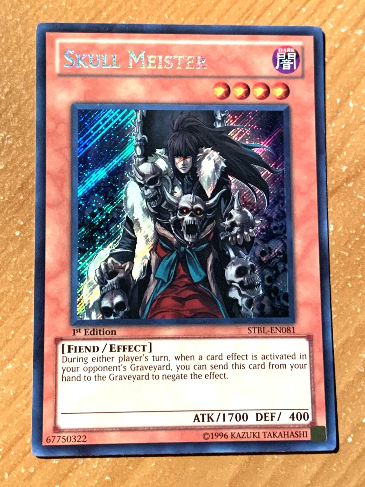 yugioh Skull Meister STBL-EN081 1st Edition Secret Rare Near