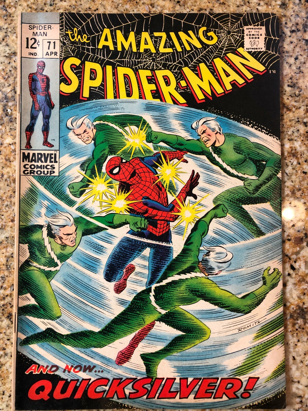 アメージングスパイダーマン #71 クイックシルバー❗️アメコミリーフ The Amazing Spider-Man #71 (Vol. 1) Classic Marvel Silver