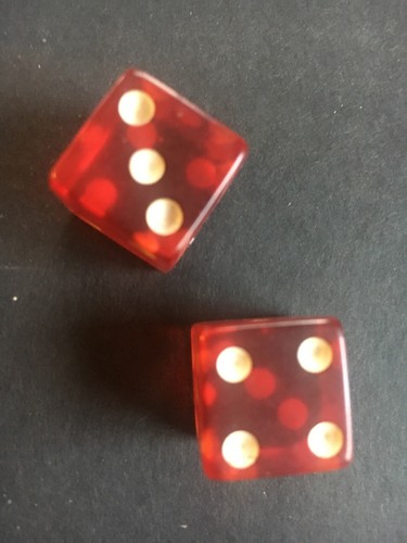 23 Vintage Dice Bakelite Lucite Plastic Wood Harrah’s Lake Tahoe Bicycle More