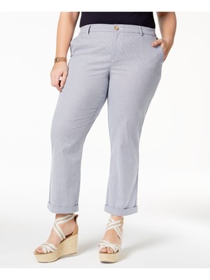 

TOMMY HILFIGER Женские синие брюки с манжетами плюс, Синий, W7RKN035