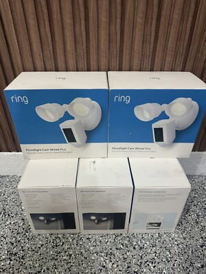 New RING Floodlight Cam Plus Outdoor Wired 1080p Surveillance Camera NEW!!!!