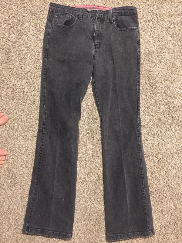 Ralph Lauren Polo VINTAGE Women Sz 10 Black Jeans 31x32 Bootcut