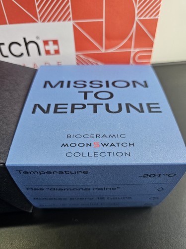 Pre-owned Swatch Rare Omega X  Mission To Neptune Moon - Bnib W/ Warranty Card Snoopy
