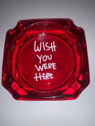 TRAVIS SCOTT ASTROWORLD Glass ASH TRAY Red Wish You Were Here Ashtray Merch