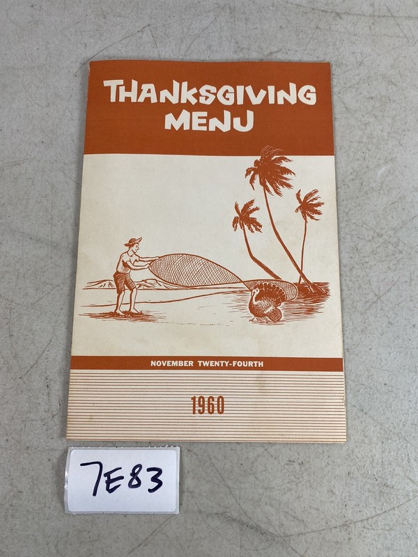 1960 Thanksgiving Menu USS Epperson DDE-719 Vintage 7E83