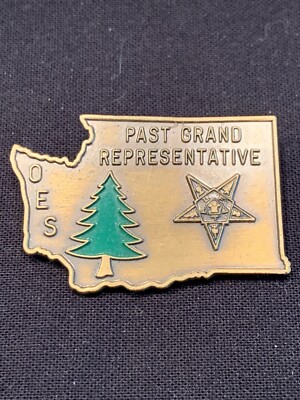 Order Of Eastern Star Past Grand Representative Pin Washington State Brass