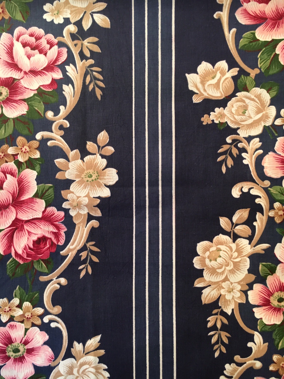 Vintage Floral Fabric - 36
