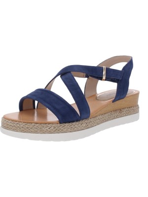 

KENNETH COLE NEW YORK Женские синие кожаные сандалии на танкетке Jules 1 на платформе 5,5 м, Синий, KLS0059SU