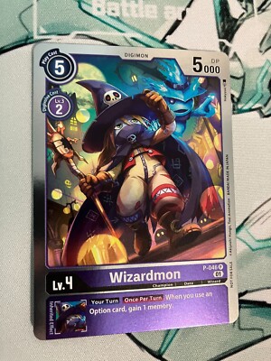 Wizardmon P-046 P Foil Digimon CCG | Double Diamond Dash Pack Near Mint