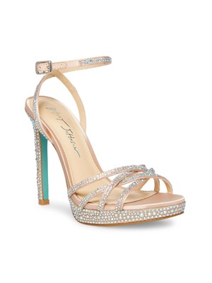 

BETSEY JOHNSON Женские розовые босоножки на платформе 1 дюйм Adde на шпильке с круглым носком, 9 м, Розовый, SB-ADDE