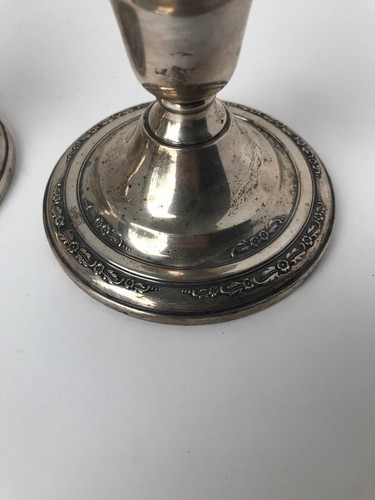 INTERNATIONAL N251 COURTSHIP STERLING CANDLESTICK HOLDERS
