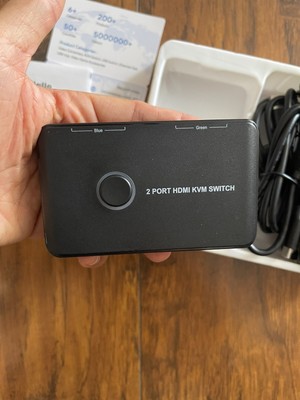 HDMI KVM Switch 2 Port HDMI 2.0, 4K @60Hz, Dolby Vision