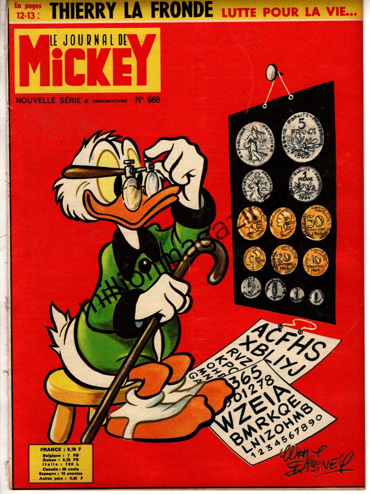 mickey magazine（ドナルド） 1965 Journal de Mickey Comic Magazine #668 - Uncle Scrooge