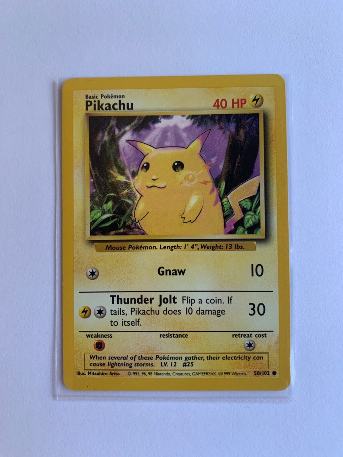 ☆vanilla☆ Pikachu Base Set 58/102 - 1995, 96, 98 Nintendo - Pokemon