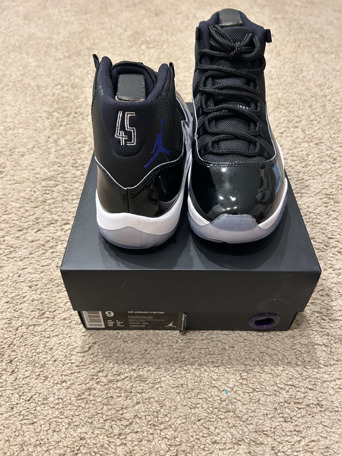 space jam 11s size 9