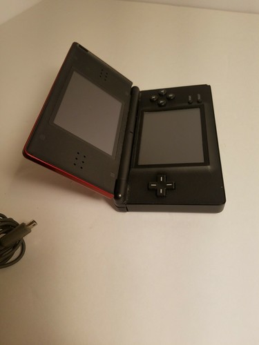 Nintendo DS Lite Crimson Red & Black Handheld System Console Only .Broken