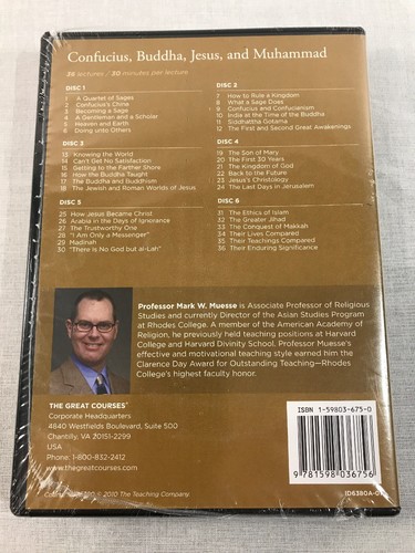 The Great Courses Confucius, Buddha, Jesus, and Muhammad DVD & Book Set