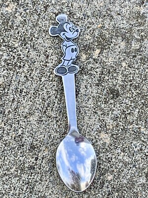 Vintage Walt Disney By Bonny Mickey Mouse Stainless Child's Spoon Japan