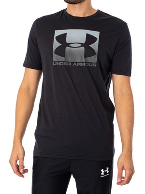 

Мужская футболка в спортивном стиле с коротким рукавом Under Armour, черная, Черный, 1329581-001