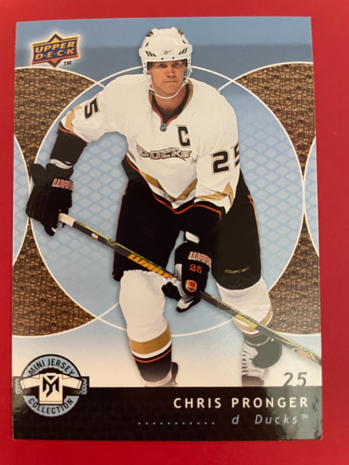 2007 Upper Deck Mini Jersey #4 Chris Pronger Anaheim Ducks