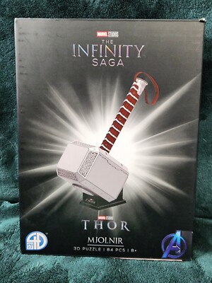 4D Cityscape Marvel Studios 3D Puzzle - Mjolnir (Thor's Hammer) - 84pcs - 8+
