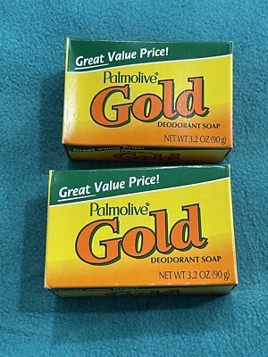 2 Palmolive Gold Deodorant Soap 3.2 oz Bars SEALED