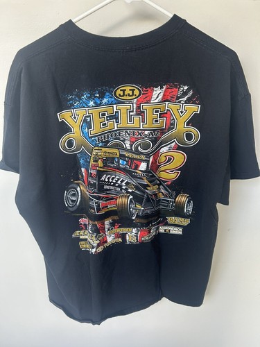 【YEEL】25ss YEEL RACING ASYMMETRIC T-SHIRT JJ Yeley dirt Sprint Car racing t-shirt double sided Phoenix