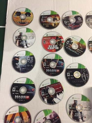Lot of 28 XBOX 360 Games Red Dead Redemption- SKYRIM- Call Of Duty