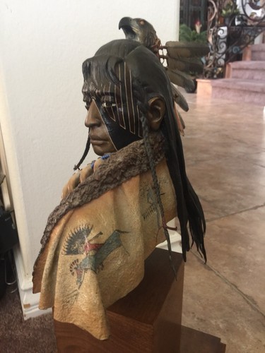 ORIG DAVE McGARY (1958-2013) NATIVE AMERICAN BRONZE 