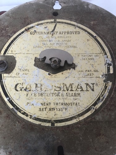 Vintage Windup Gardsman Fire DetectorAlarm-Made In Montreal-US Army & Air Force