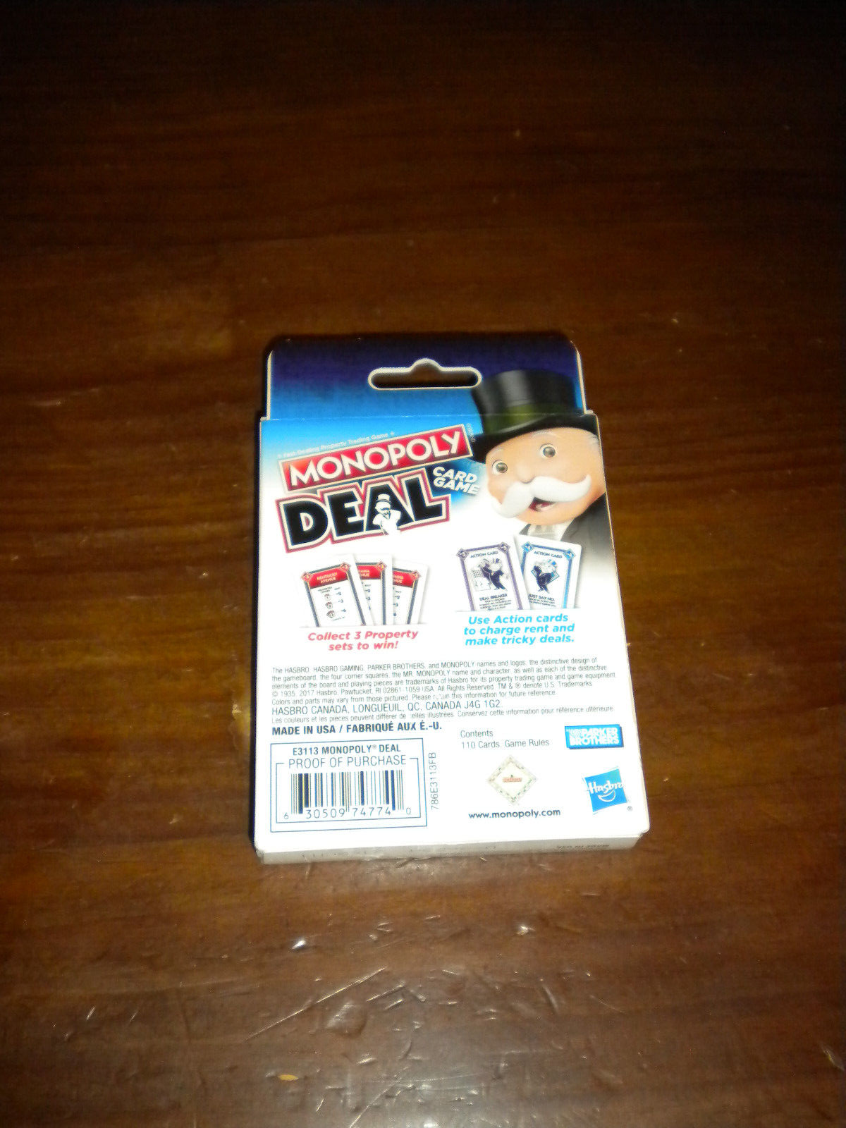 Monopoly Deal Card Game, Playing Card Game for 2-5 Players Hasbro Board Games