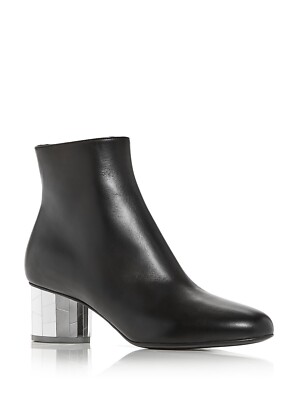 

SALVATORE FERRAGAMO Женские черные кожаные ботильоны Florrie на блочном каблуке 7,5 C, Черный, 748920