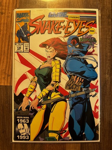 G I Joe # 136 Snake Eyes ,Ninja Force Scarlett Marvel HI