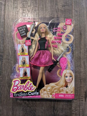Barbie Endless Curls Special Quick Curl Hair!  New  
