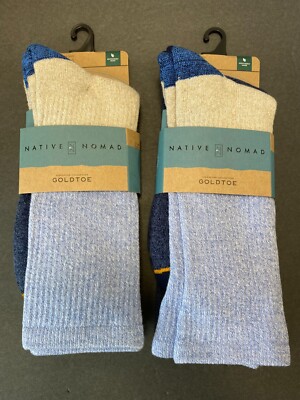 New Native Nomad Men's Limited Edition Goldtoe Socks 4 Total pair