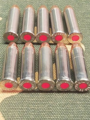 38 SPECIAL SNAP CAPS  SET OF 10, NICKEL+RED, REAL 125gr WEIGHT!!!