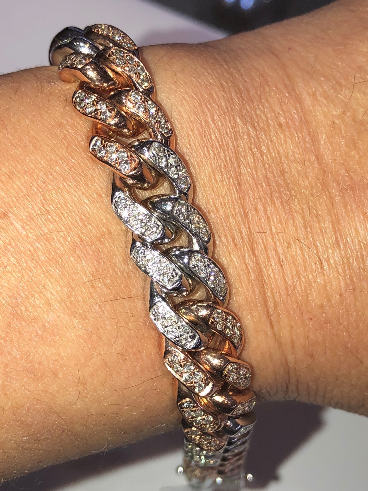 Miami cuban Bracelet 10k 4.50ct Diamond