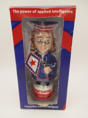BOBBLEHEAD BOBBLE HEAD BEN BENJAMIN FRANKLIN RAYTHEON NEW IN BOX