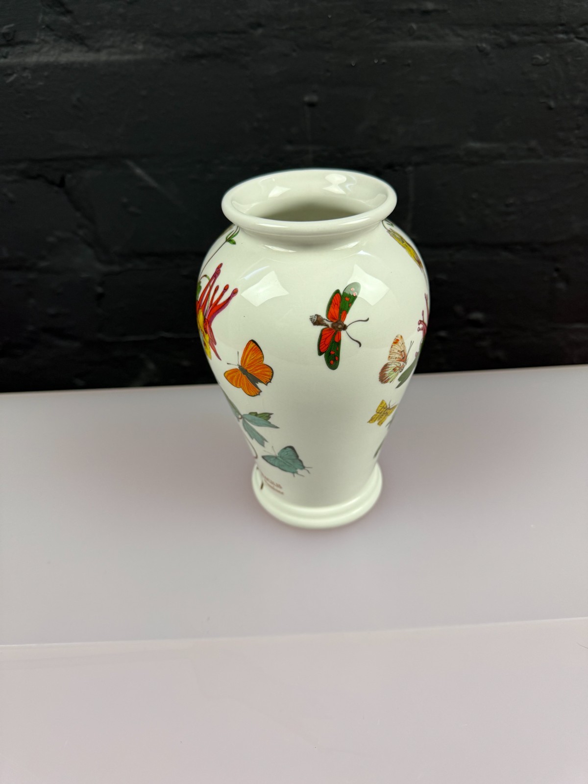 Portmeirion Botanic Garden Vase 6.5" Aquilegia Slender Columbine Old Stamp