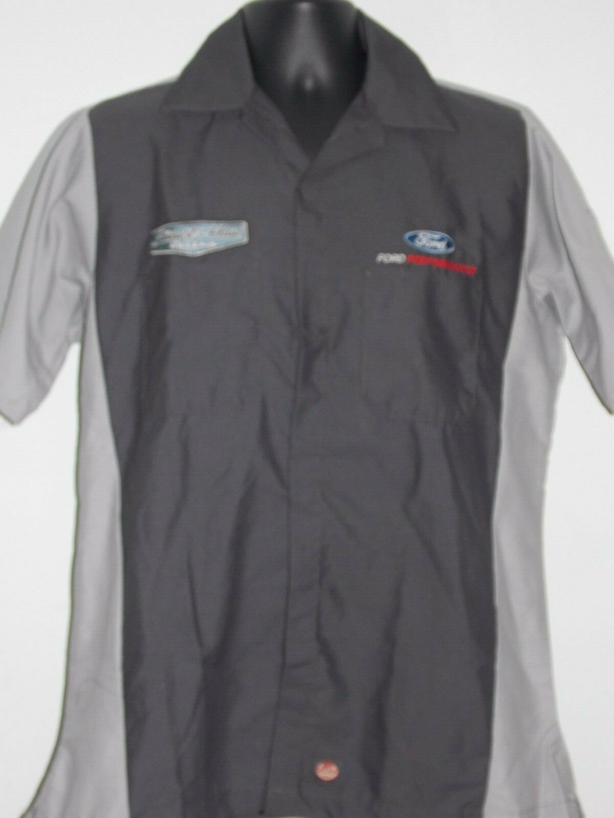 NWT STEWART-HAAS RACING FORD CREW RED KAP BUTTON GARAGE SHIRT MEDIUM HARVICK